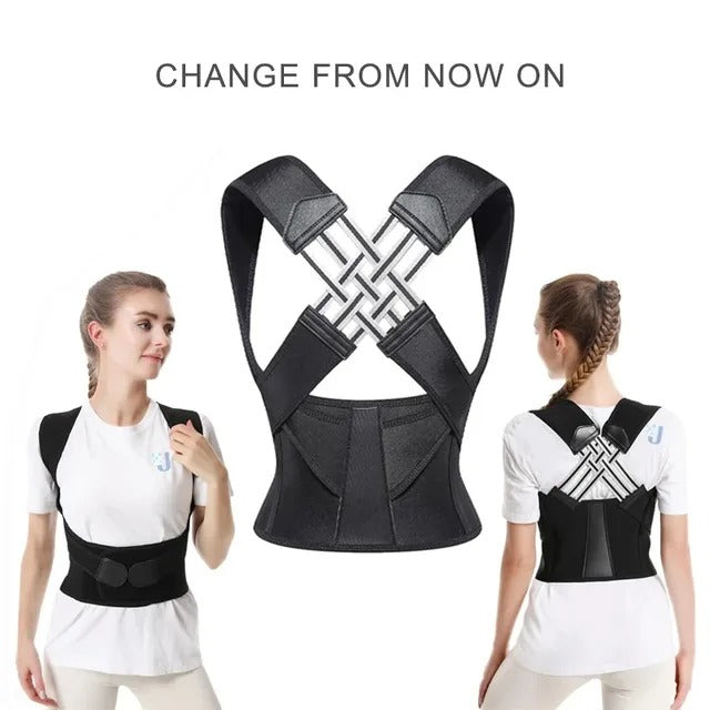 Posture Back Brace Adjustable Back Support Strap to Prevent Spinal Distortion and Hunchback Suitable for Men and Women