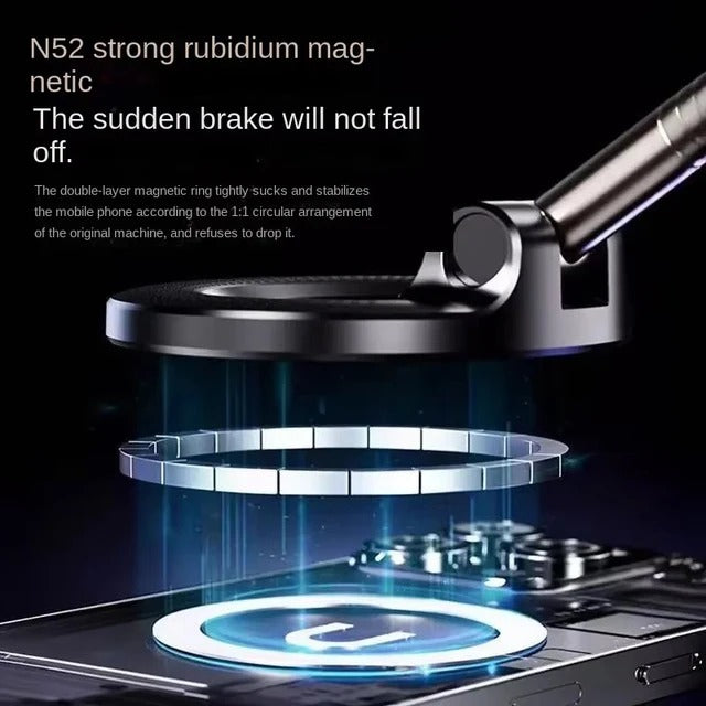 Magnetic Car Phone Holder 360 Degree Rotation Vacuum Adsorption Strong Suction Holder for Mobile PhoneCar