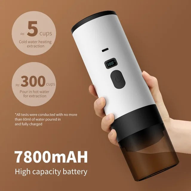 Portable Coffee Machine Wireless 3-in-1 for Ground Nespresso DolceGusto Capsule 15Bar 7800mAh Digital Display