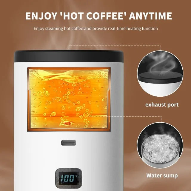 Portable Coffee Machine Wireless 3-in-1 for Ground Nespresso DolceGusto Capsule 15Bar 7800mAh Digital Display