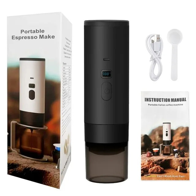 Portable Coffee Machine Wireless 3-in-1 for Ground Nespresso DolceGusto Capsule 15Bar 7800mAh Digital Display