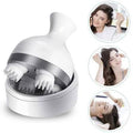 Electric Scalp Massager Rechargeable Cordless Head Massager 4 Silicone Heads Waterproof Deep Kneading Neck Body Relaxation Tool